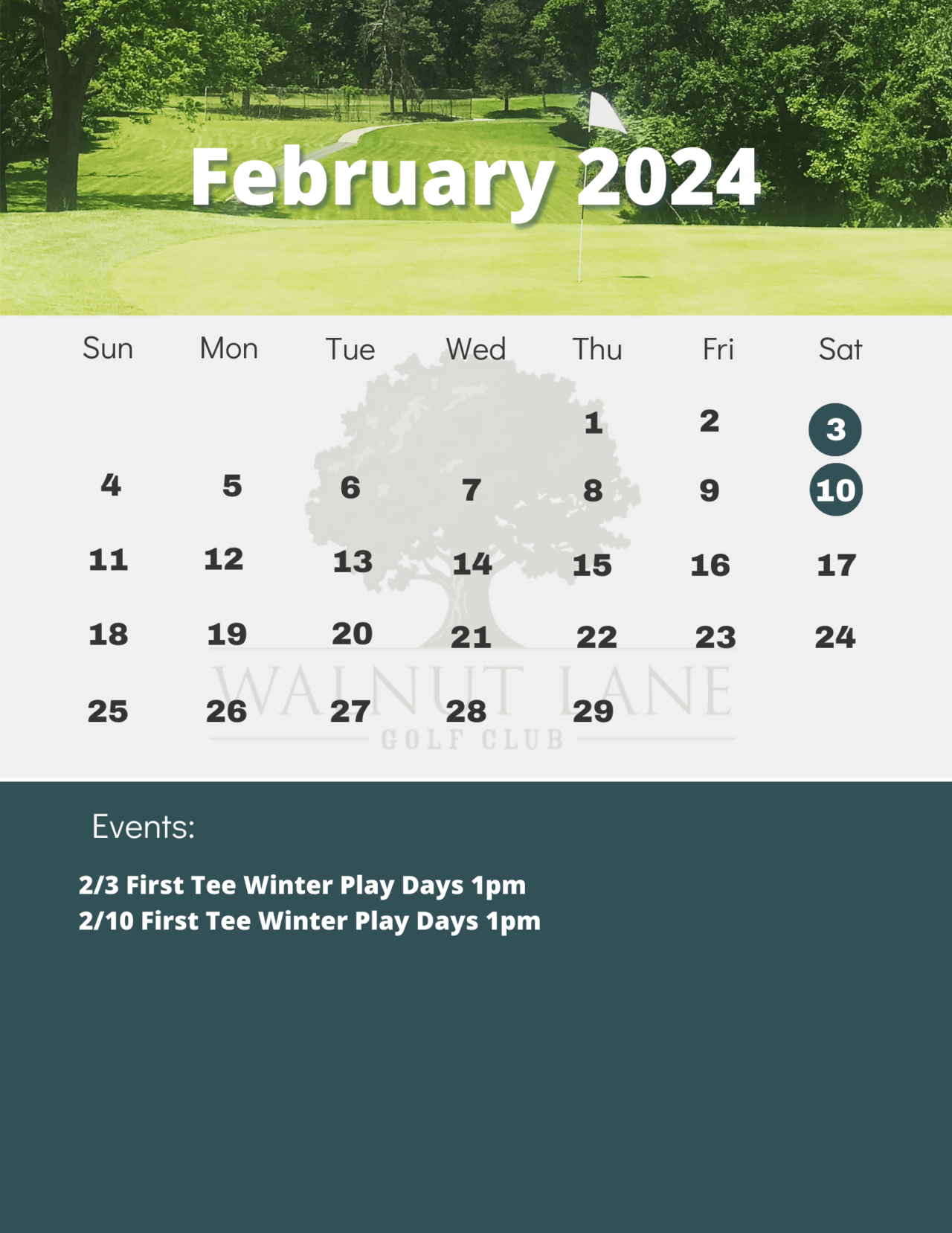 Events Calendar Walnut Lane Golf Club Events Calendar Walnut Lane Golf Club